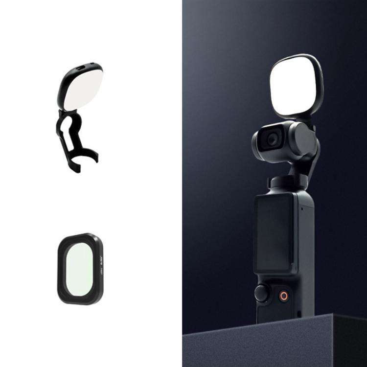 For DJI Osmo Pocket 3 JSR Fixed Frame Head Fill Light, Single Fill Light, With Widening Lens, Wit...