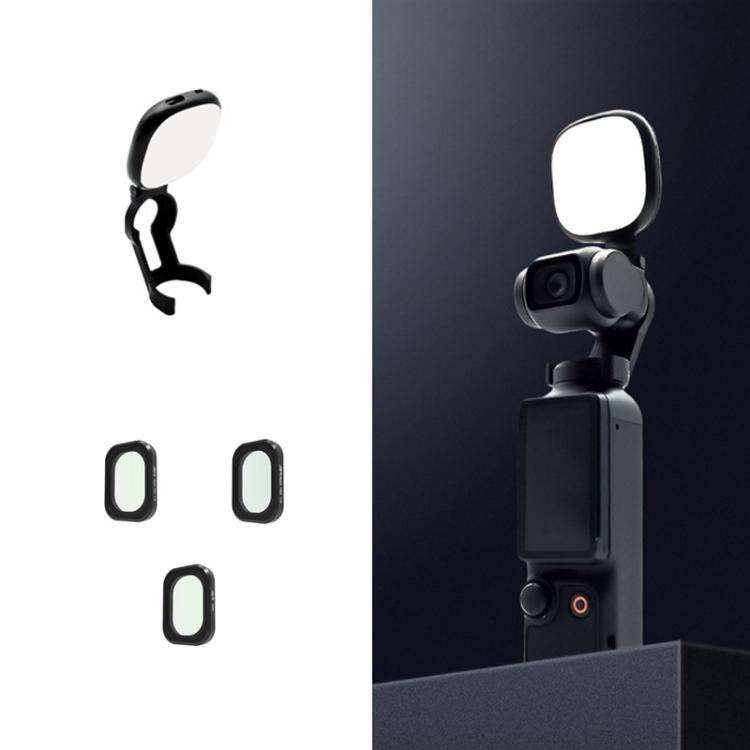 For DJI Osmo Pocket 3 JSR Fixed Frame Head Fill Light, Single Fill Light, With Widening Lens, Wit...