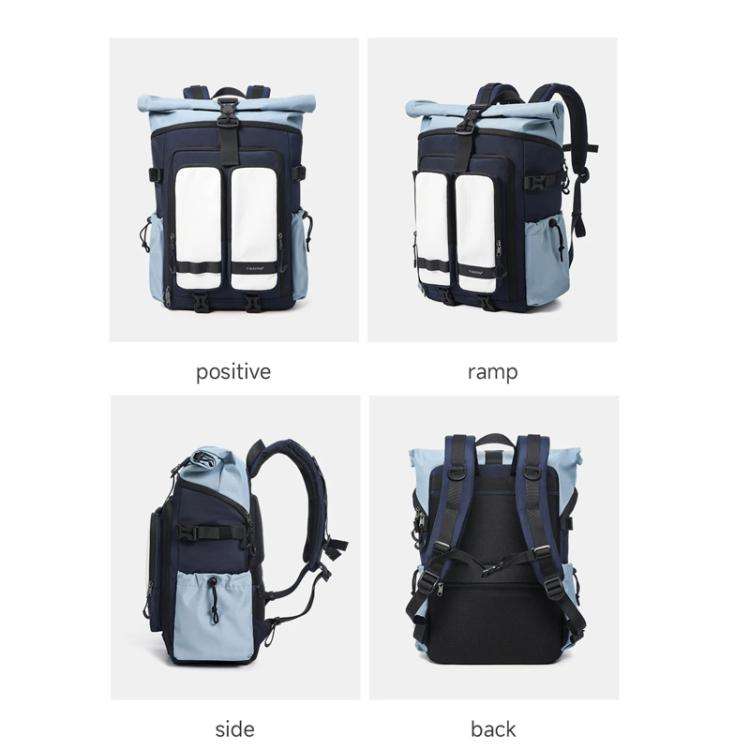 Tigernu Unisex Waterproof Travel Backpack Roll-Top Expandable Design with 15.6-inch Laptop & Tabl...