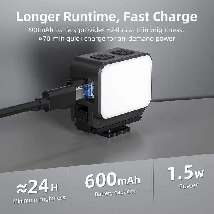 For DJI Action 5 Pro/ Action 4 Flymile 20 LEDs Magnetic Fill Light Rechargeable Video Light 3000K...