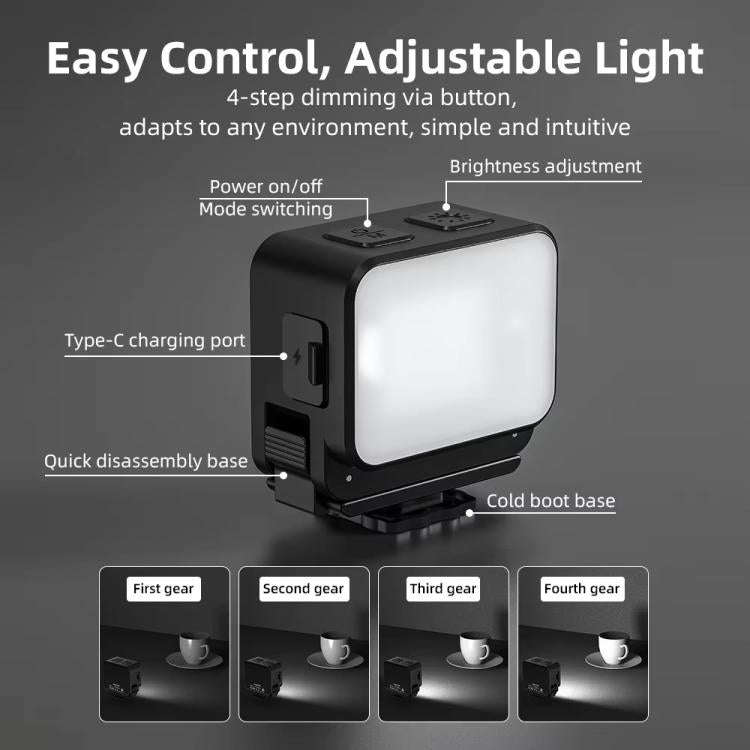 For DJI Action 5 Pro/ Action 4 Flymile 20 LEDs Magnetic Fill Light Rechargeable Video Light 3000K...