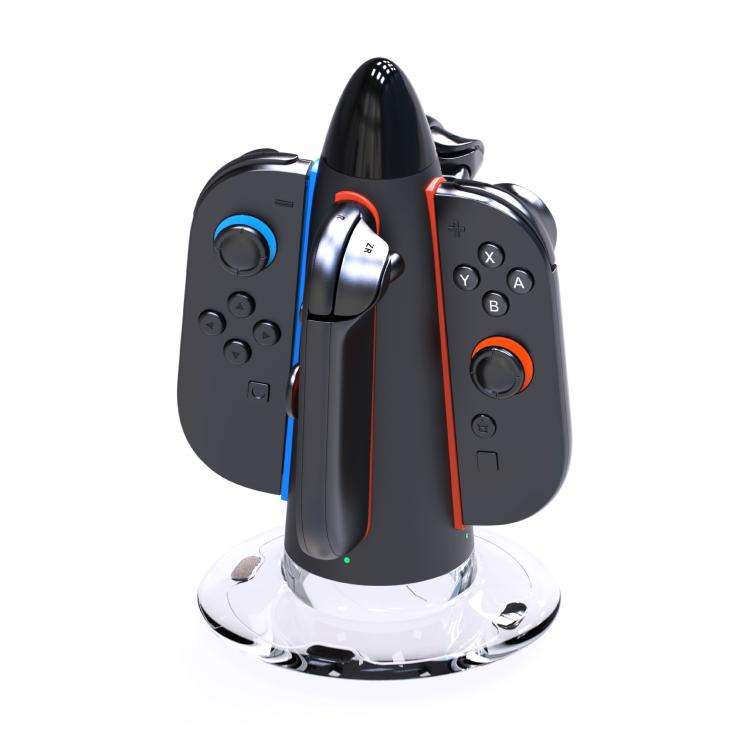 For Nintendo Switch 2 Joy-Con Controllers 4 In 1 Round Charging Stand With RGB Light, STK-DZ605