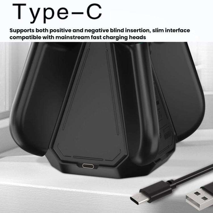 For Nintendo Switch 2 Joy-Con Controllers 4 In 1 Triangular Charging Base With RGB Light, S219