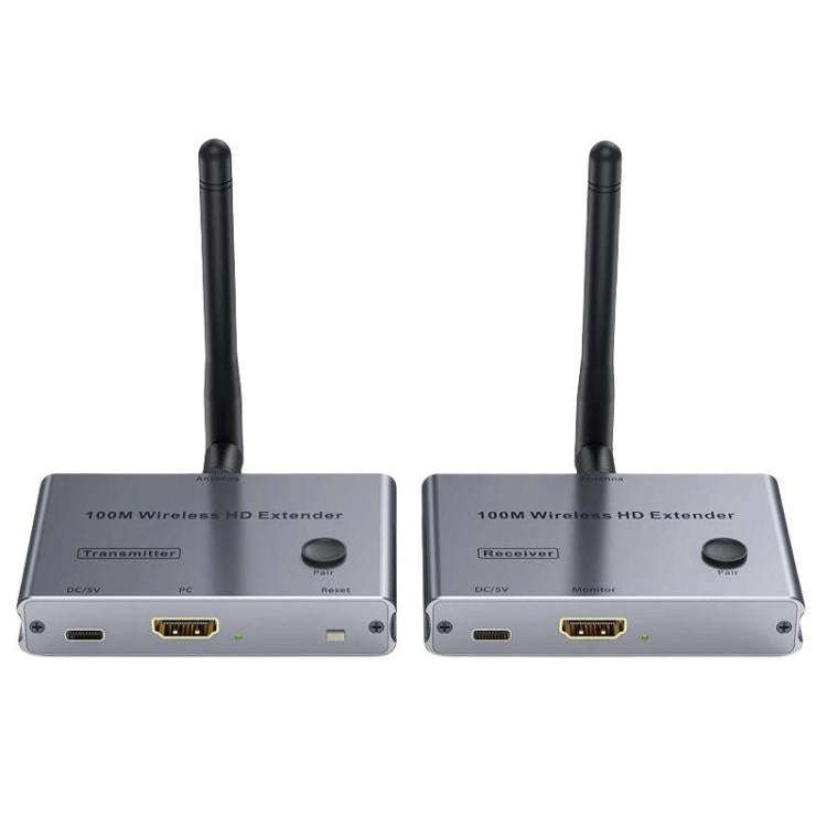 2 In 1 4K 30Hz Wireless HDMI Extender 100m Point To Point HD Video Transmitter, Transmitter+Recei...