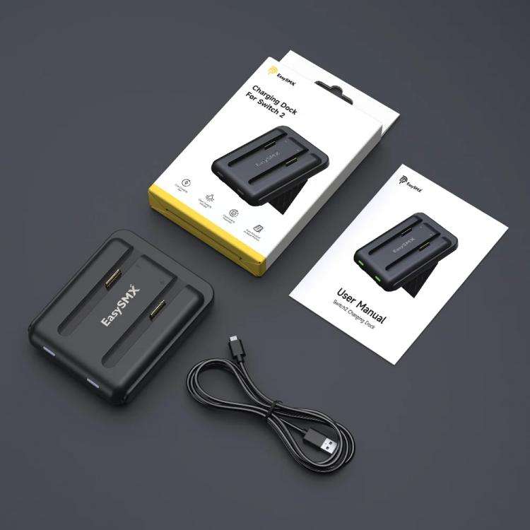 For Nintendo Switch 2 Joy-Con EasySMX Charging Dock with Adjustable Kickstand Dual Controller Cha...