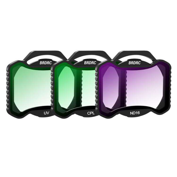 For DJI Avata 2 BRDRC Aluminum Frame Filter Accessories, CPL, ND16, ND32, UV+CPL+ND16, ND8+ND16+N...