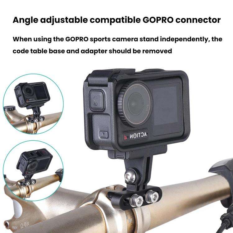 Bicycle Computer Stand Adjustable Angle Extension Rack Mountain Bike Sports Camera Stand, Bicycle...