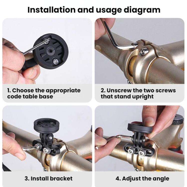 Bicycle Computer Stand Adjustable Angle Extension Rack Mountain Bike Sports Camera Stand, Bicycle...