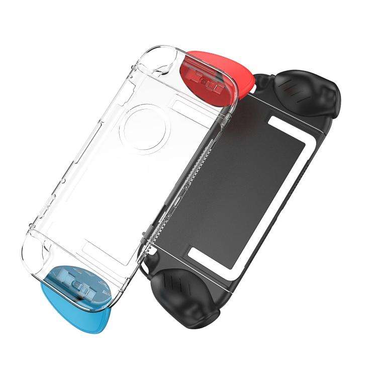 For Nintendo Switch 2 Split Design Crystal PC Protective Case with 3 Sizes Ergonomic Grips, Clear...