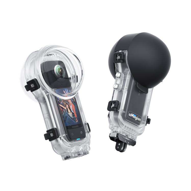 For Insta360 X5 AMagisn 60m/196ft Diving Case Quick-Release Full Invisible Waterproof Underwater ...