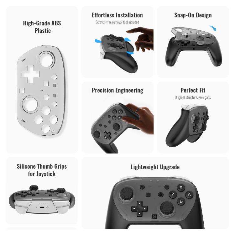 For Nintendo Switch 2 JYS 5-in-1 Crystal Case Full Protection Set Includes Console Shell, Joy-con...