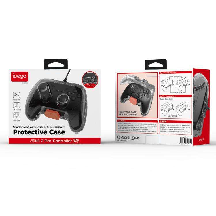 For Nintendo Switch 2 Pro Controller Protective Hard Case Dustproof Storage Box with Charging Por...