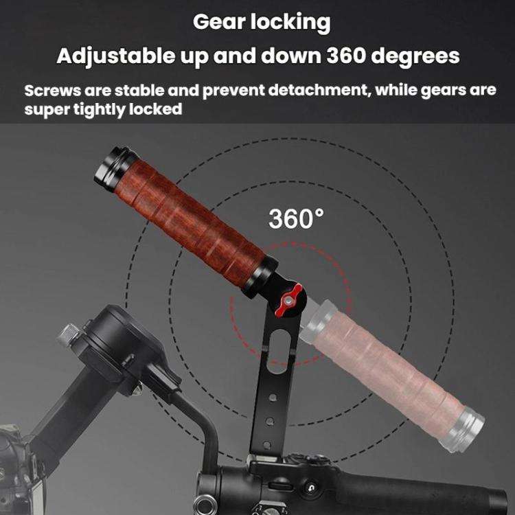 Gimbal Wooden Handle Chute Snail Gimbal Side Handle Grip,For DJI RS 4 Mini / 4 PRO / 3 / 3 Mini /...
