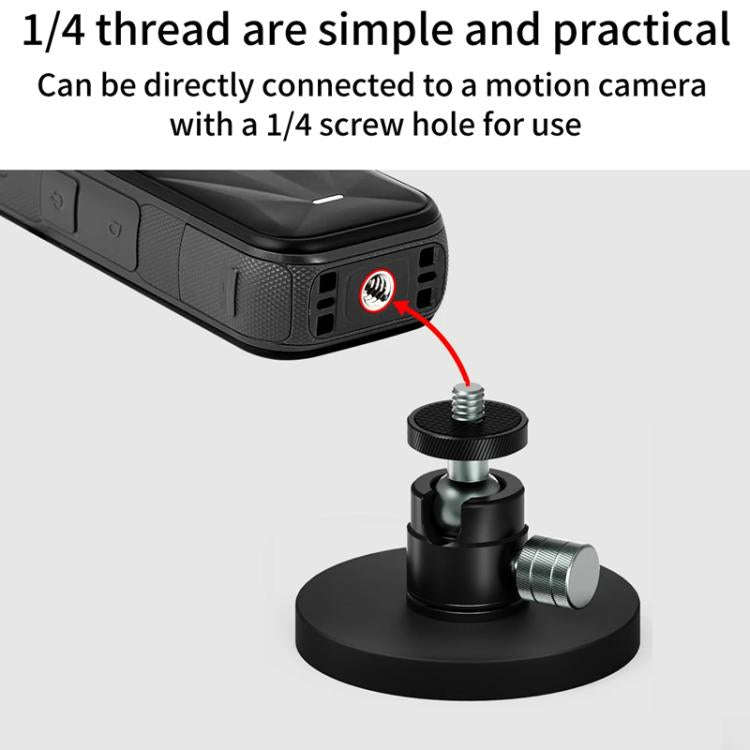 Magnetic Mount Snail Gimbal Adjustment Bracket, 1/4 Ball Head D66mm, 3 Card D66mm, One Click Clam...
