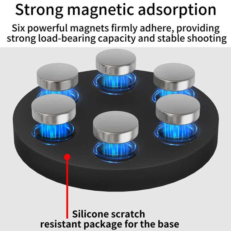Magnetic Mount Snail Gimbal Adjustment Bracket, 1/4 Ball Head D66mm, 3 Card D66mm, One Click Clam...
