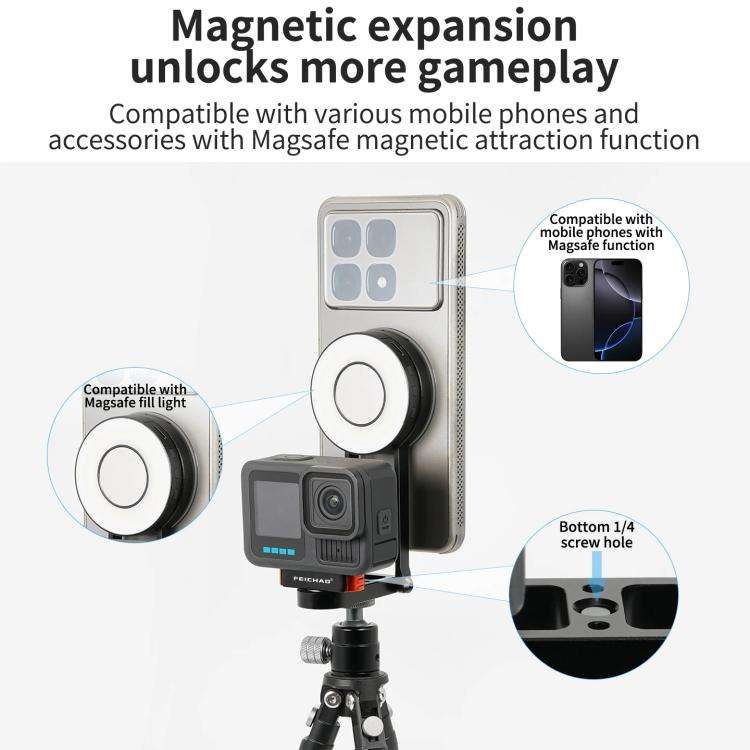 Multifunctional Magnetic Quick Release Base Bracket Expansion, For Insta360 Go 3 / 3S, For Go Pro...