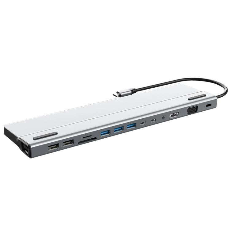14 In 1  Type-C Docking Station USB HUB Multi Port Hub Laptop Converter, BT14E