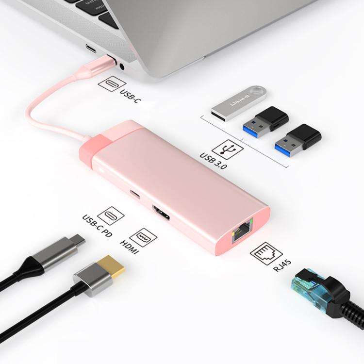 Metal Type-C Docking Station USB HUB Computer Multi Functional Expansion Dock, BS6A, BS10A, BS12A