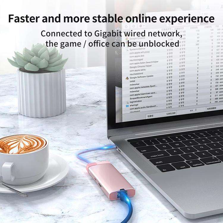 Metal Type-C Docking Station USB HUB Computer Multi Functional Expansion Dock, BS6A, BS10A, BS12A