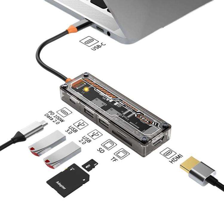 Type-C Docking Station USB HUB Multi Port Hub Computer Converter, SW6H, SW10V-PRO