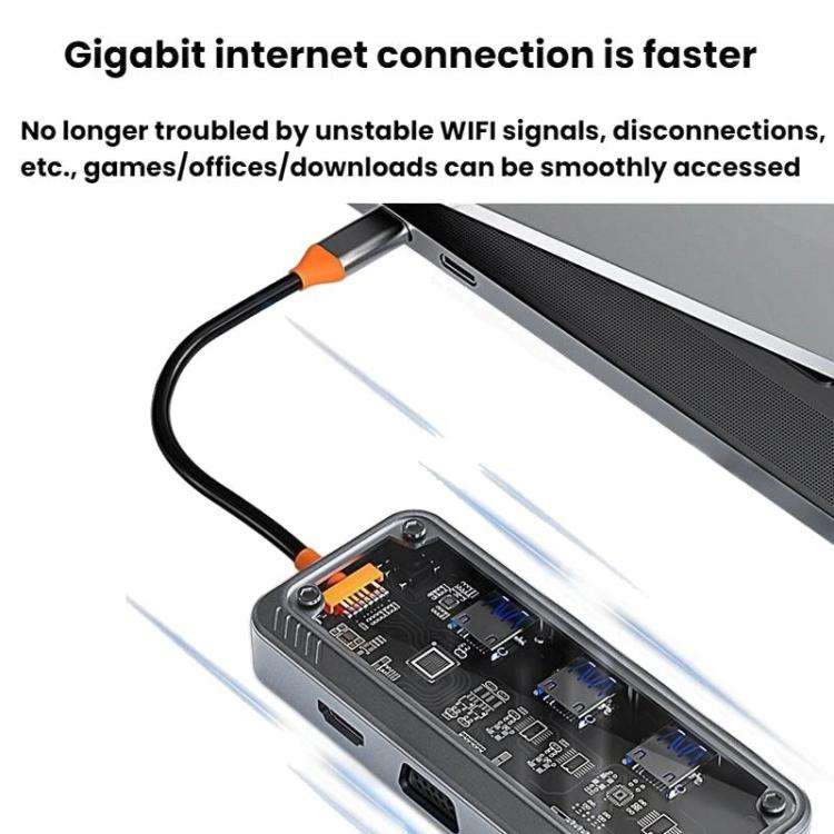 Type-C Docking Station USB HUB Multi Port Hub Computer Converter, SW6H, SW10V-PRO