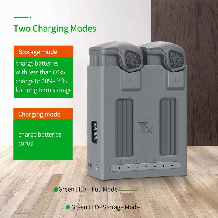For DJI Mavic 4 Pro YX Dual-Channel Charger Battery Manager Simultaneous Charging Station, Dual-C...
