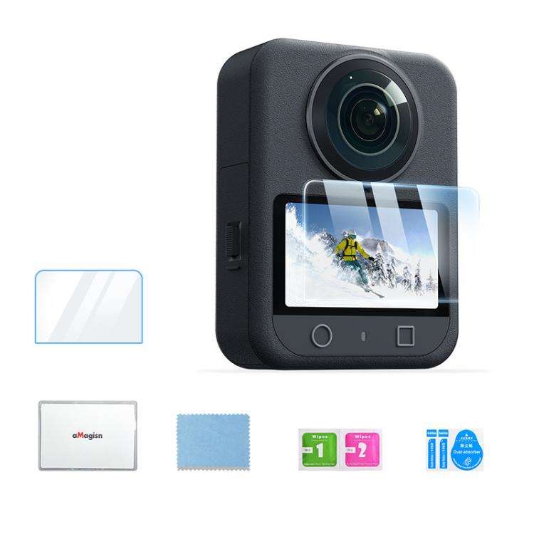 For DJI Osmo 360 Camera AMagisn HD Tempered Glass Screen Protector, 1 Set, 2 Sets