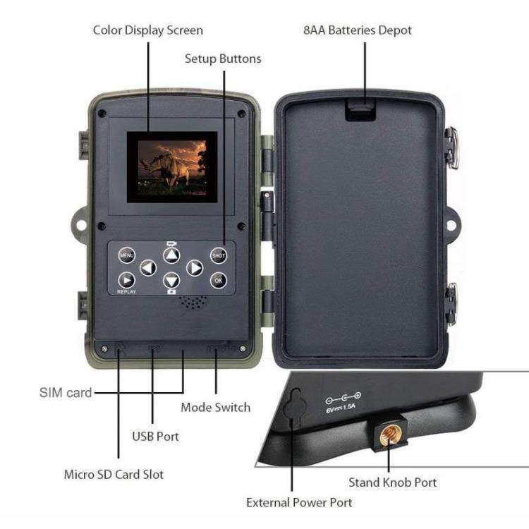 Outdoor 2G MMS Infrared Night Vision Tracking Camera 3PIR Thermal Sensing Surveillance Camera, HC...