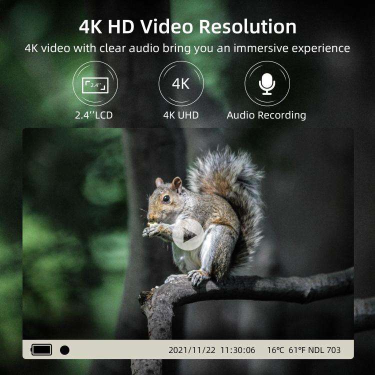 4K 120MP Infrared Hunting Camera Support APP Remote Mobile Viewing Photos / Videos, WiFi940Pro-Li