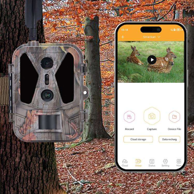 Dual Lens 4K 4G Outdoor Tracking Camera With Remote Mobile Control For Real-Time Photo Viewing, H...
