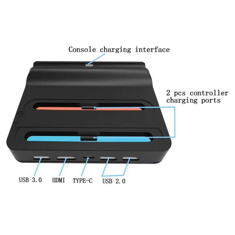 For Nintendo Switch 2 Console Controller KJH Charging Dock Station With 1080P 60Hz HDMI Output, K...