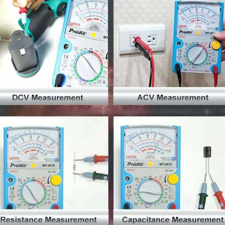 Analog Multimeter 24 Range Mechanical High Precision Universal Meter, ProsKit MT-2019