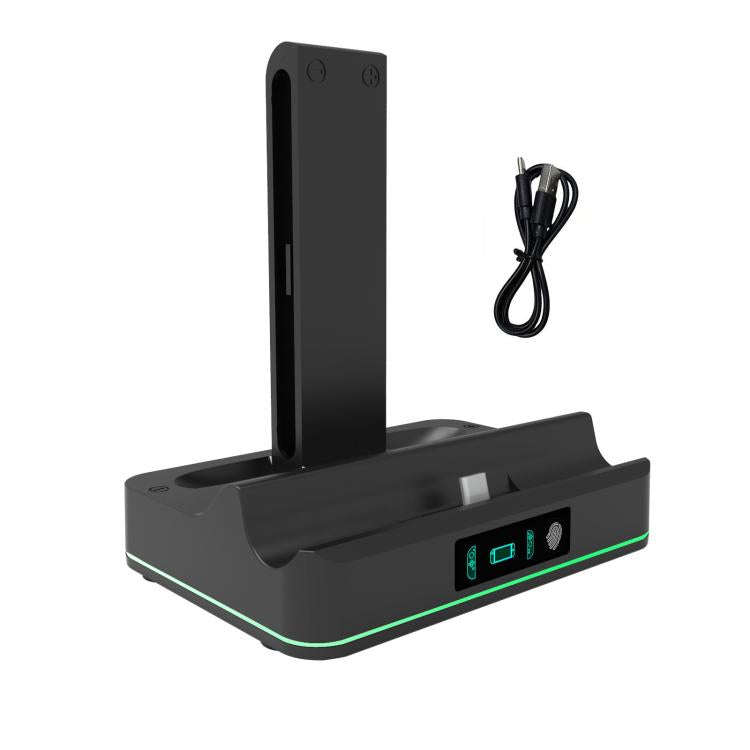 For Nintendo Switch 2 & Joy-Con Controllers KJH Charging Dock With Ambient Lighting, PG-SW2130 Wh...
