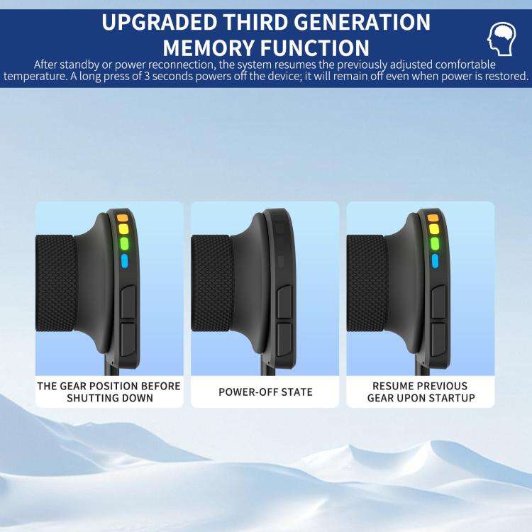WUPP Rainbow Light Heated Motorcycle Handlebar Grips With Memory Function, CS-2147A2