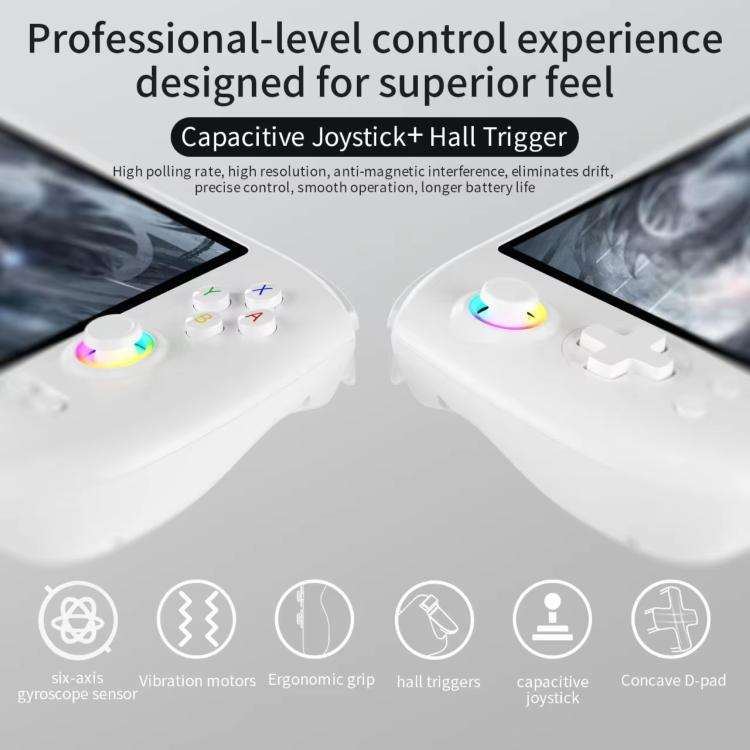 ANBERNIC RG557 Handheld Game Console 5.48-Inch AMOLED Screen Android 14 Video Game Player, 12+128...