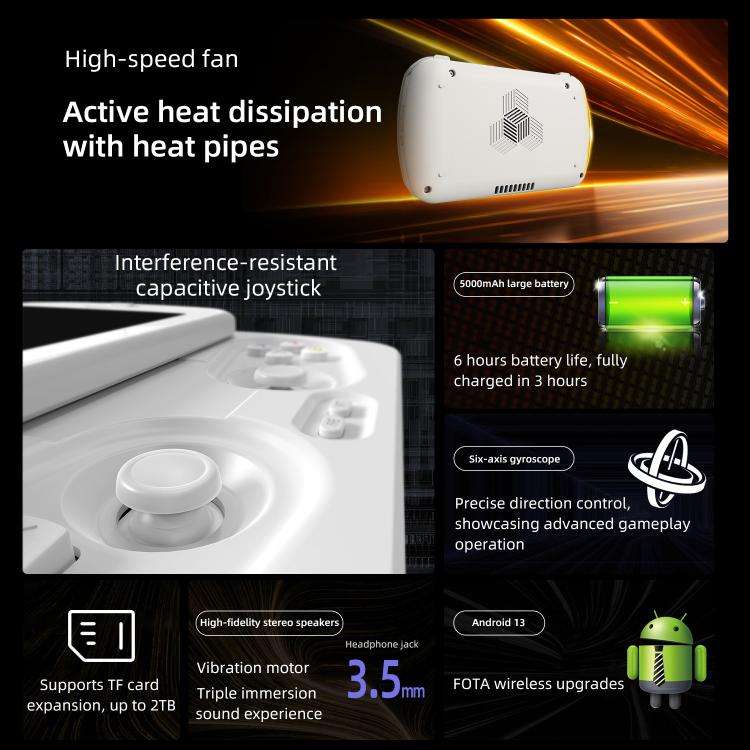 ANBERNIC RG Slide Video Game Console 4.7-Inch LTPS In-Cell Screen Android 13 OS For Retro/Cloud G...