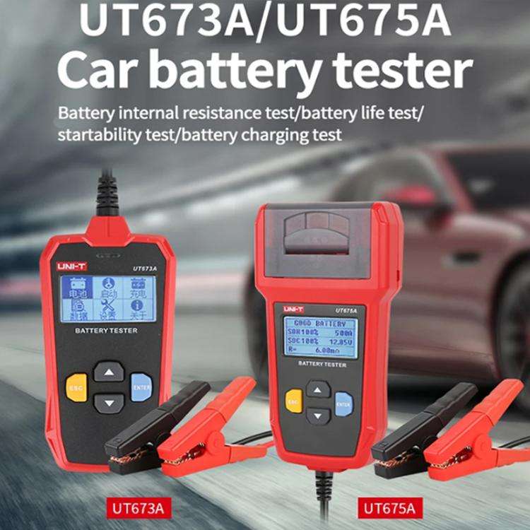 Car Battery Tester For AGM/GEL/EFB & Standard Batteries 3-250Ah Capacity Analyzer, UNI-T UT673A, ...