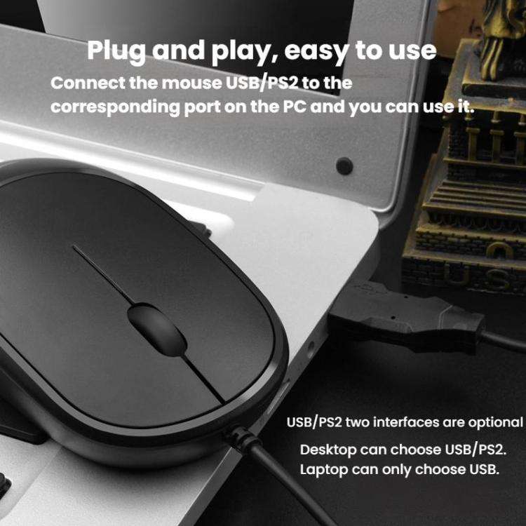Little Kangaroo DS-919 Anti-Static Anti-Interference Wired Mouse Business Industrial Slim Mouse, ...