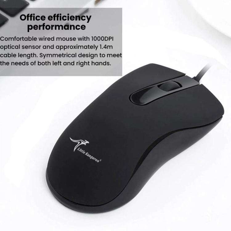 Little Kangaroo DS-917 1000DPI Ergonomic Optical Wired Mouse Laptop Mouse For Office Gaming, DS-9...