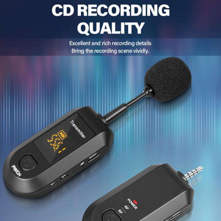 Wireless 2.4G Microphone Amplifier Portable Microphone, 1 In 1 Lapel Clip, 1 In 1 Headwear, 1 In ...