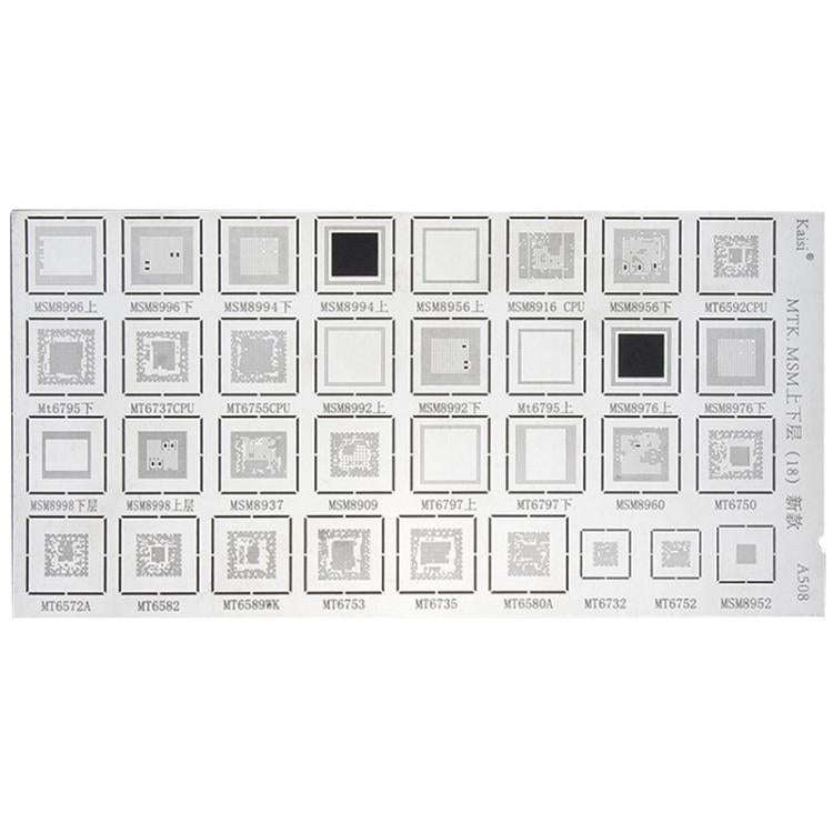 Kaisi 4pcs Solder Paste Stencil Universal Mobile Phone BGA Reballing Stencils 55 Multi-Purpose St...
