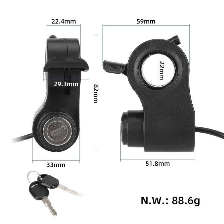 For KUGOO / Kukirin G2 Pro / G2 Max Scooters Including Ignition Key Switch Lock, Ignition Key Swi...