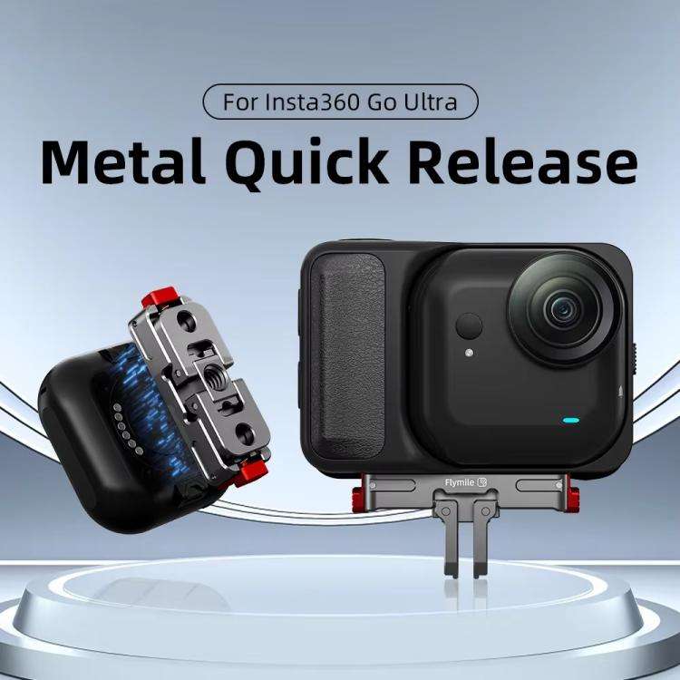 For Insta360 Go Ultra Flymile Magnetic Quick-Release Adapter Aluminum Alloy Mount Extension Acces...