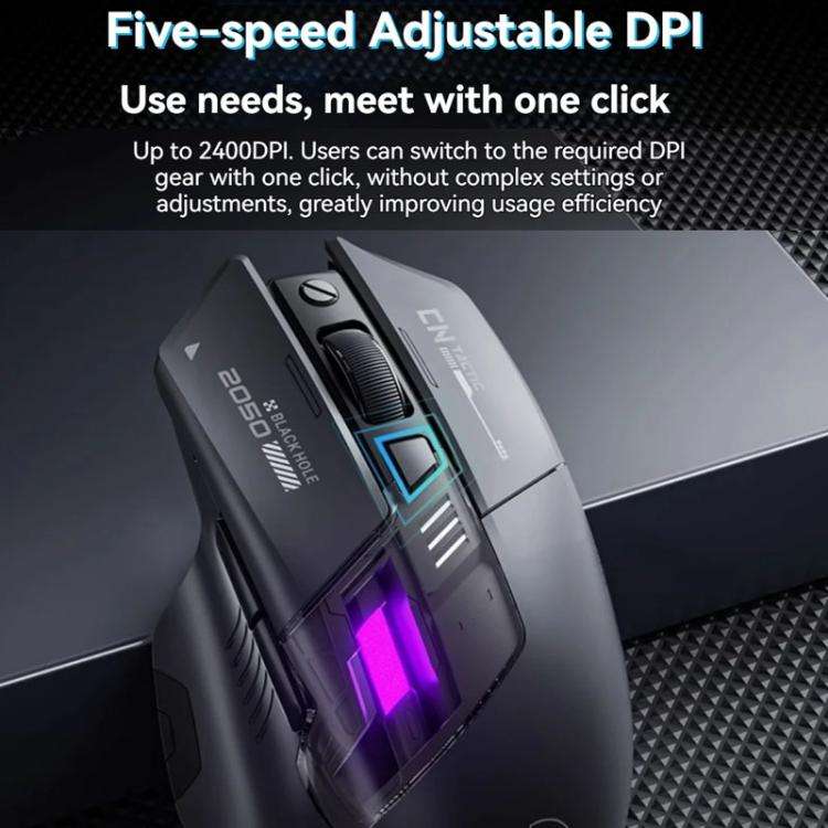 Inphic Bluetooth Wireless Mouse Office & Gaming LED Charging Mice, Dual Mode White, Tri-Mode Blac...