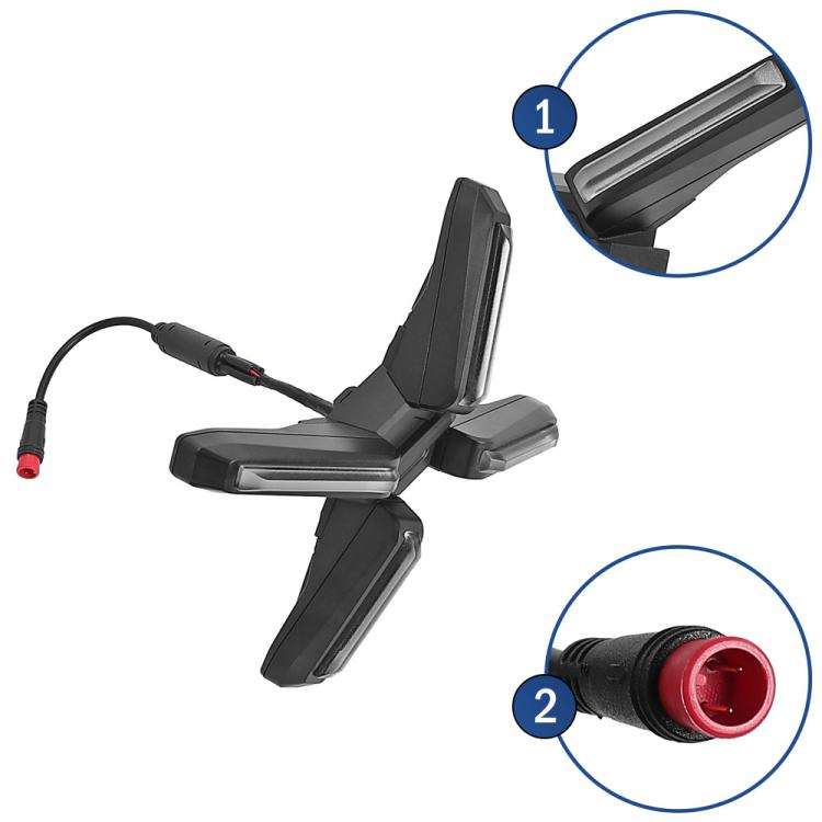 Electric Scooter X Type 4W Super Bright Headlight, For Ninebot ZT3 / ZT3 Pro