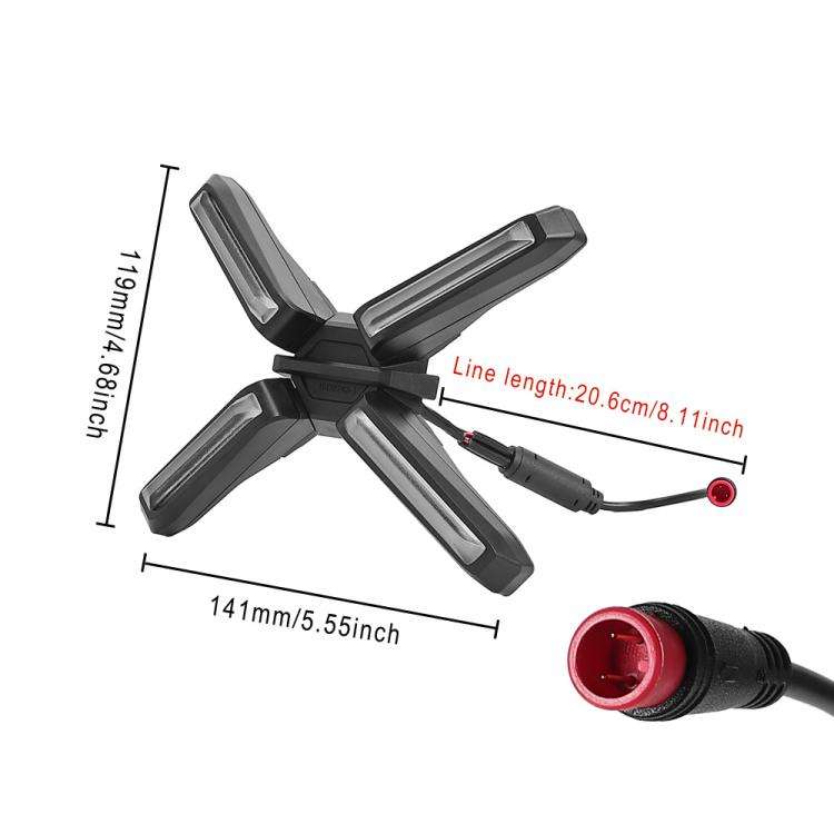 Electric Scooter X Type 4W Super Bright Headlight, For Ninebot ZT3 / ZT3 Pro