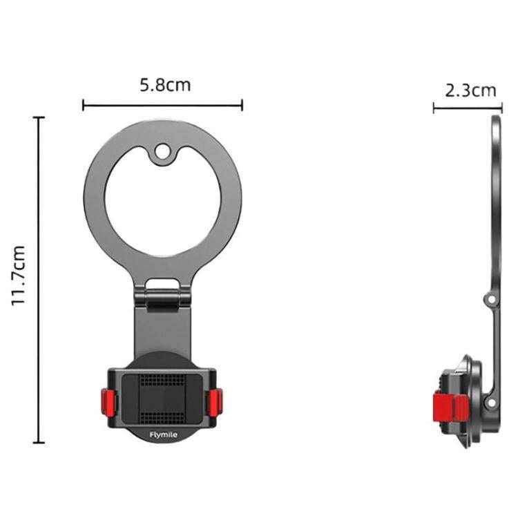 For DJI Osmo Action 3 / 4 / 5 Pro / Osmo 360 Flymile Quick-Release Magnetic Mount, OM12