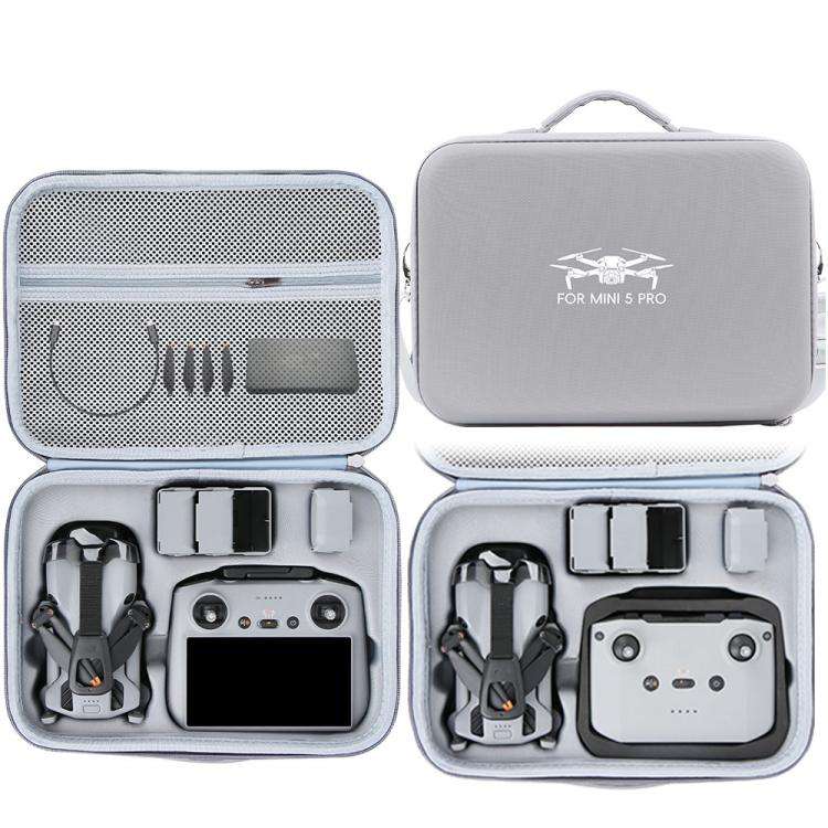 For DJI Mini 5 Pro Fly More Integrated PU Organizer Bag Portable Travel Shoulder Bag