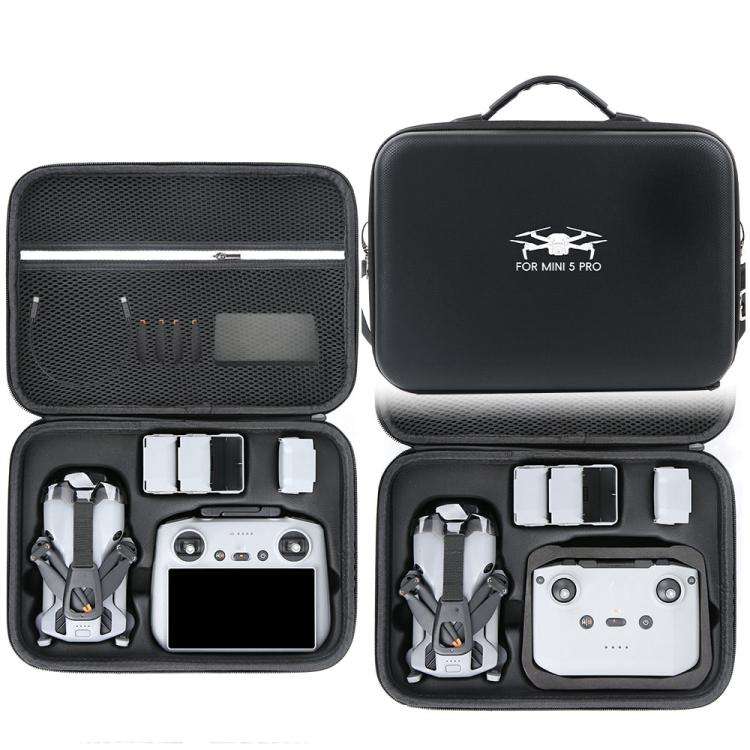 For DJI Mini 5 Pro Fly More Integrated PU Organizer Bag Portable Travel Shoulder Bag