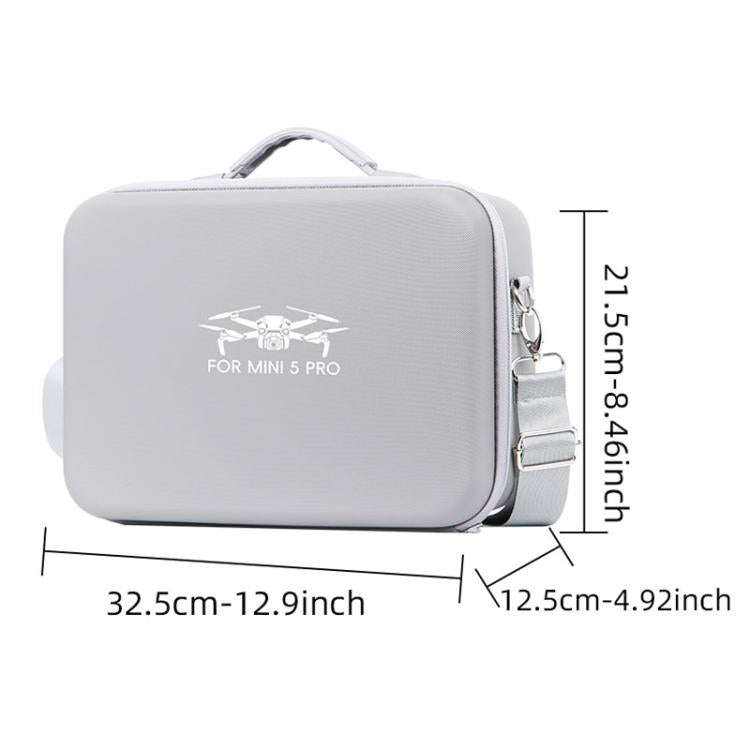 For DJI Mini 5 Pro Fly More Integrated PU Organizer Bag Portable Travel Shoulder Bag